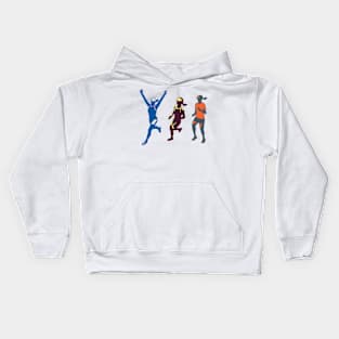 Female Triathlete Marathon Runner Collection Kids Hoodie